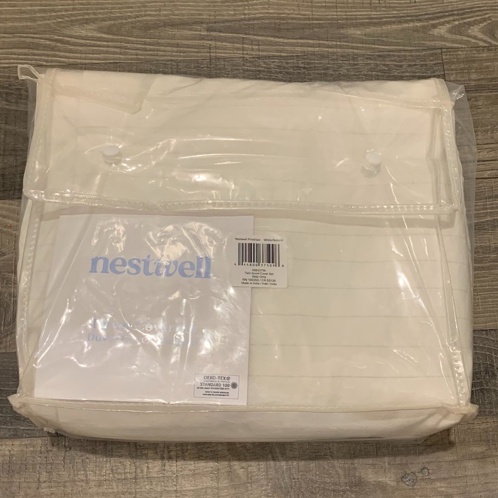 NWT Nestwell Linen Twin Size Duvet and Sham